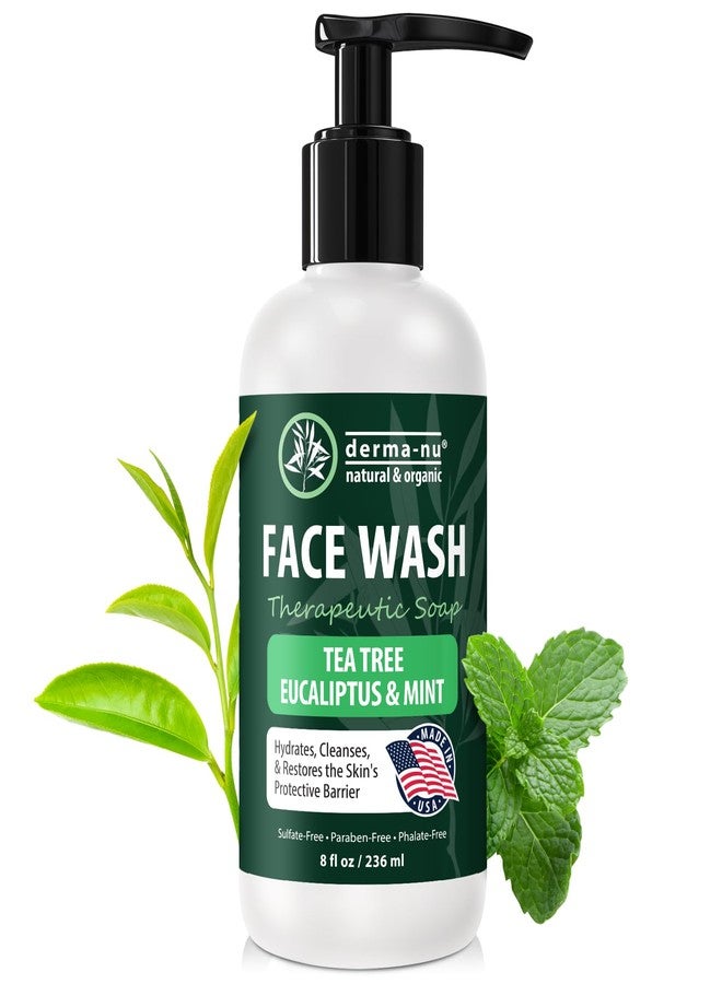 Derma-nu Gentle Face Wash for Men & Women – Hydrating Facial Cleanser for Eczema, Psoriasis & Sensitive Skin – Fights Redness, Oil & Breakouts – pH-Balanced & Perfect for Oily, Blemish-Prone Skin – 8oz - Image 1
